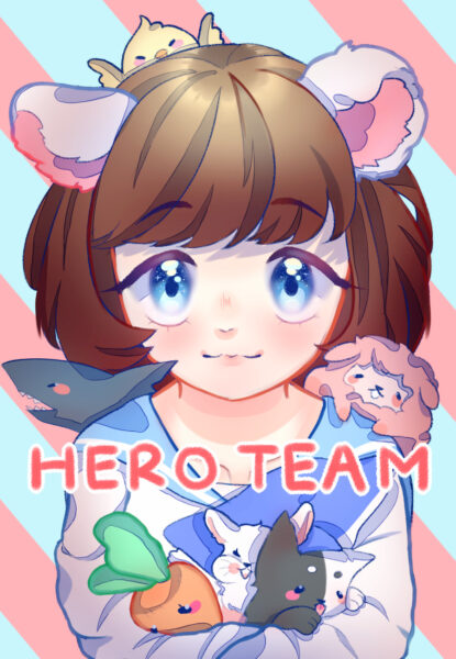hình hình họa Hero Team chibi cute
