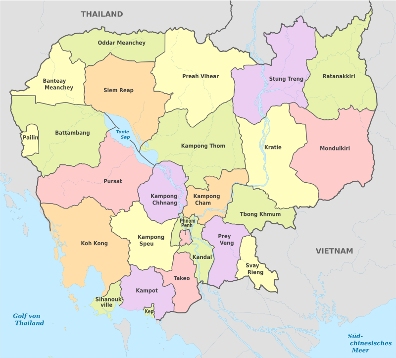 Bản đồ nước Campuchia, lịch sử & vị trí địa lý Campuchia